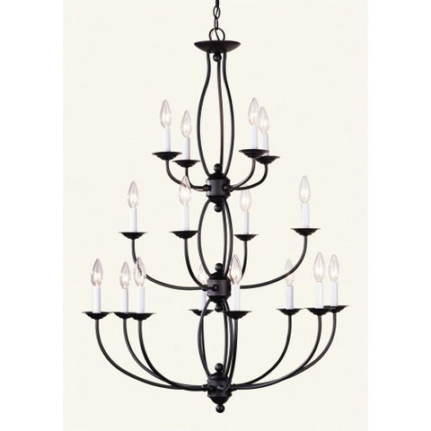 Livex Lighting Home Basics 16 Light Bronze Chandelier