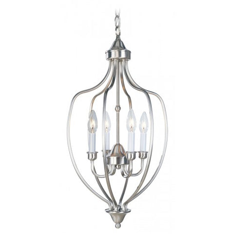 Livex Lighting Home Basics 4 Light Brushed Nickel Foyer
