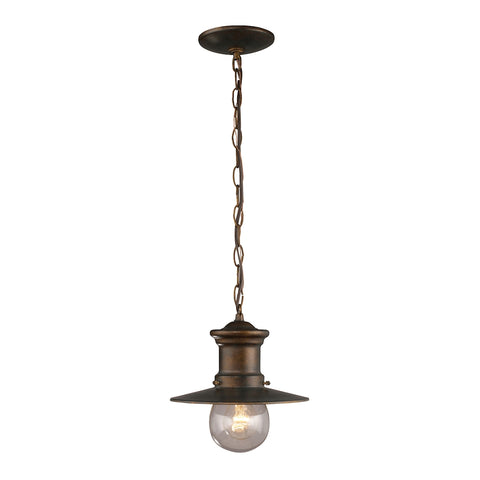 Maritime 1 Light Outdoor Pendant In Hazlenut Bronze
