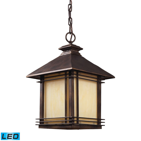 Blackwell 1 Light Outdoor LED Pendant In Hazlenut Bronze