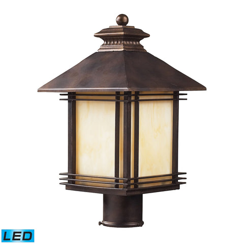 Blackwell 1 Light Outdoor LED Post Lamp In Hazelnut Bronze