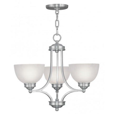 Livex Lighting Somerset 3 Light Brushed Nickel Chandelier