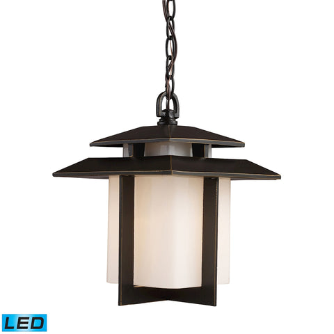 Kanso 1 Light Outdoor LED Pendant In Hazelnut Bronze