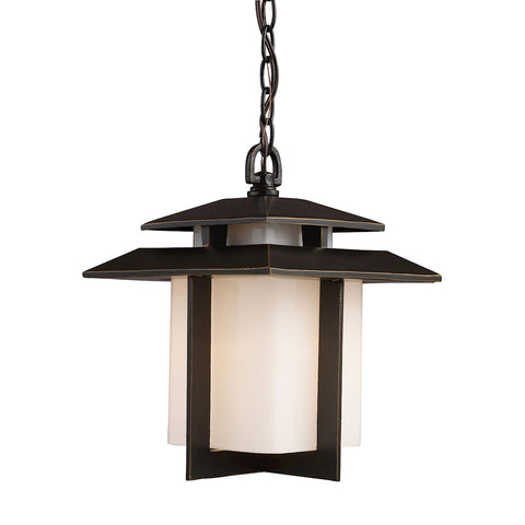 Kanso 1 Light Outdoor Pendant In Hazlenut Bronze