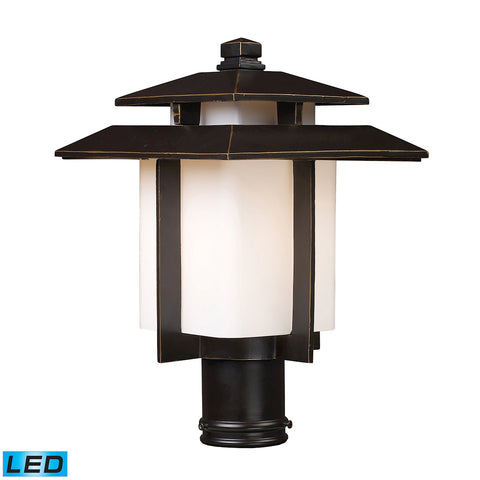 Kanso 1 Light Outdoor LED Pier Mount In Hazlenut Bronze