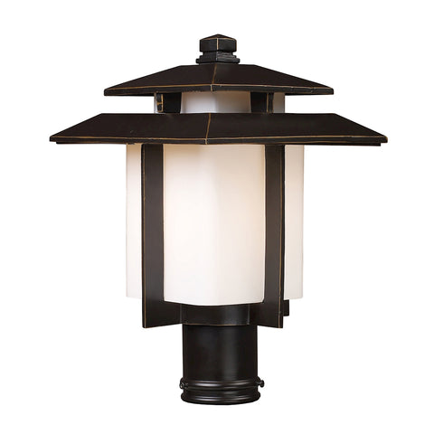 Kanso 1 Light Outdoor Pier Mount In Hazlenut Bronze