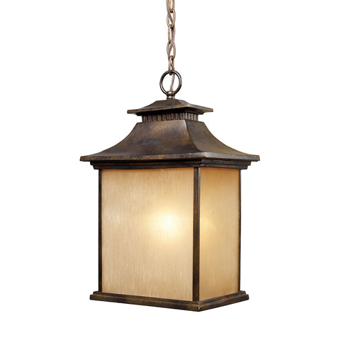 San Gabriel 1 Light Outdoor Pendant In Hazelnut Bronze