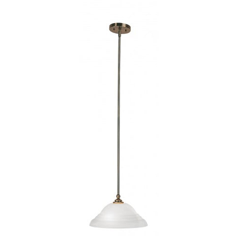 Livex Lighting North Port 1 Light Antique Brass Pendant