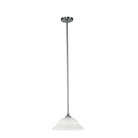Livex Lighting North Port 1 Light Brushed Nickel Pendant