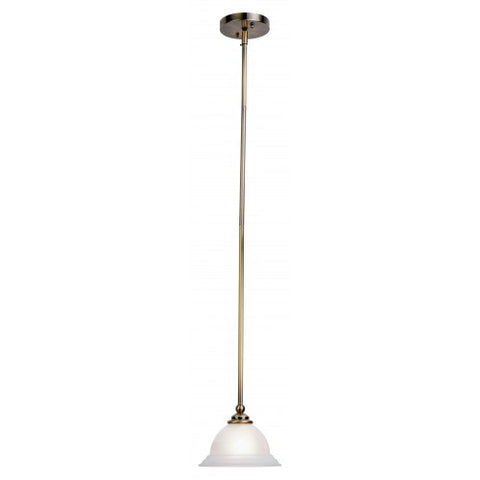 Livex Lighting North Port 1 Light Antique Brass Mini Pendant