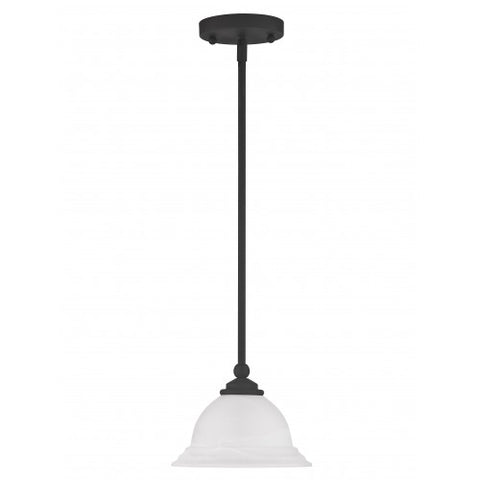 Livex Lighting North Port 1 Light Black Mini Pendant