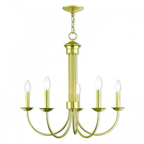 Livex Lighting Estate 5 Lt PB Chandelier