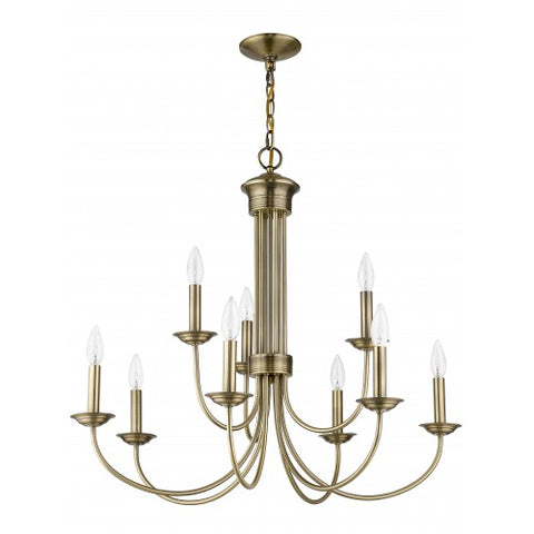 Livex Lighting Estate 9 Lt AB Chandelier