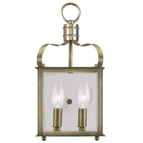 Livex Lighting Garfield 2 Light Antique Brass Wall Sconce