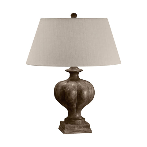 Bonita Fluted Dark Solid Wood Table Lamp
