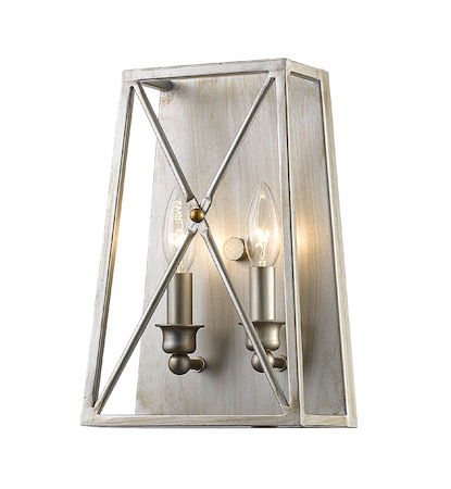 Z-Lite Tressle 2 Light Wall Sconce 447-2S-AS