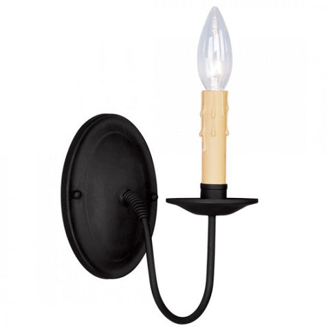 Livex Lighting Heritage 1 Light Black Wall Sconce