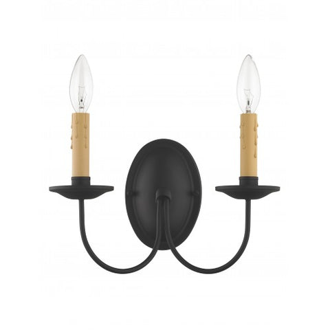 Livex Lighting Heritage 2 Light Black Wall Sconce