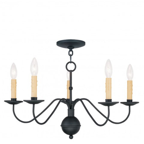 Livex Lighting Heritage 5 Light Black Chandelier