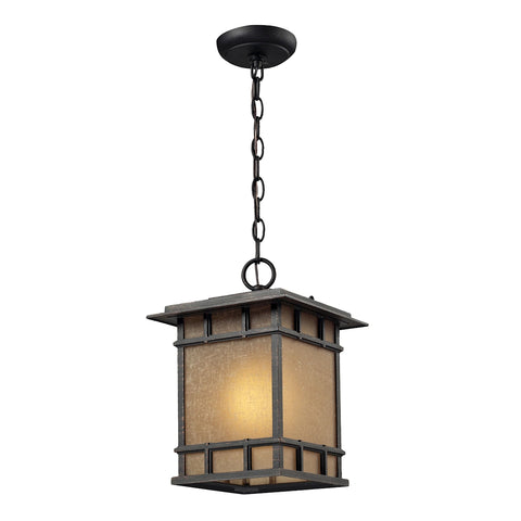 Newlton 1 Light Outdoor Pendant In Weathered Charcoal