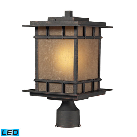 Newlton 1 Light Outdoor LED Post Lamp In Weathered Charcoal