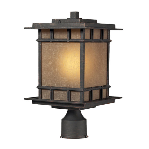 Newlton 1 Light Outdoor Post Lamp In Weathered Charcoal