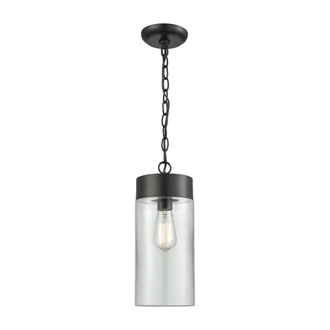 Ambler 1 Light Outdoor Pendant In Oil Rubbed Bronze With Clear Glass