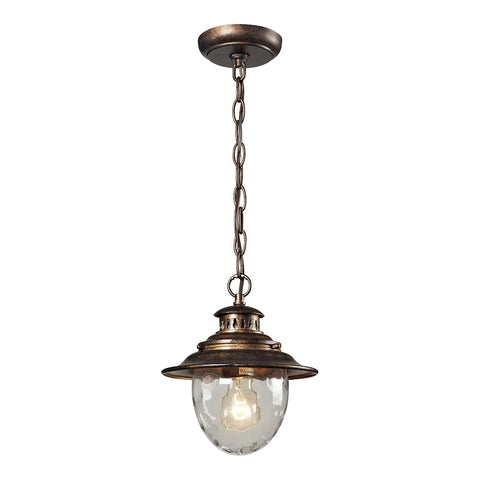 Searsport 1 Light Outdoor Pendant In Regal Bronze