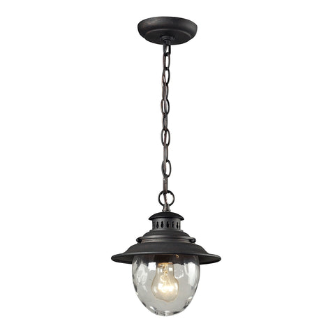 Searsport 1 light Outdoor Pendant In Weathered Charcoal