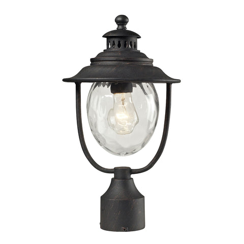 Searsport 1 Light Outdoor Post Lamp In Weathered Charcoal