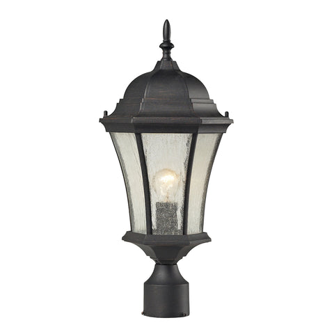 Wellington Park 1 Light Outdoor Post Lamp In Weathered Charcoal