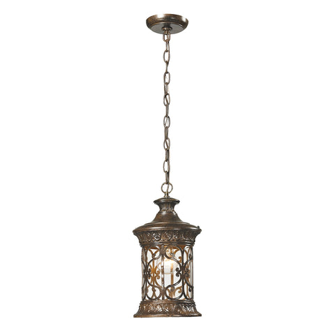 Orlean 1 Light Outdoor Pendant In Hazelnut Bronze