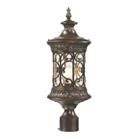Orlean 1 Light Outdoor Post Lamp In Hazelnut Bronze