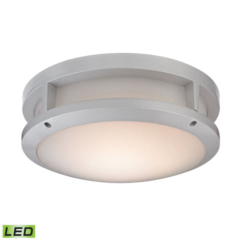 Colby 1 Light Outdoor Flushmount In Matte Silver