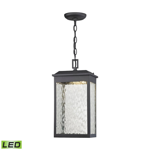 Newcastle LED Outdoor Pendant In Matte Black