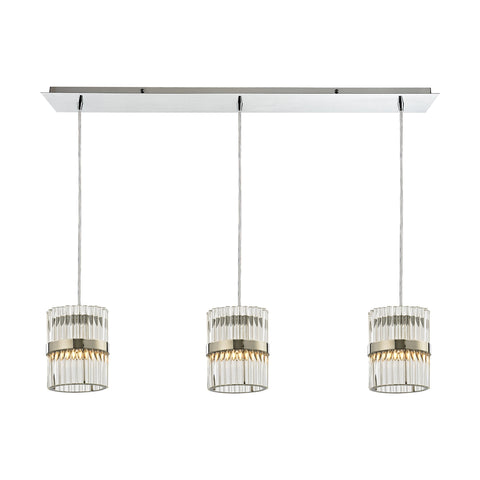 Nescott 3 Light Pendant In Polished Chrome