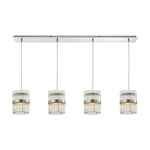Nescott 4 Light Pendant In Polished Chrome