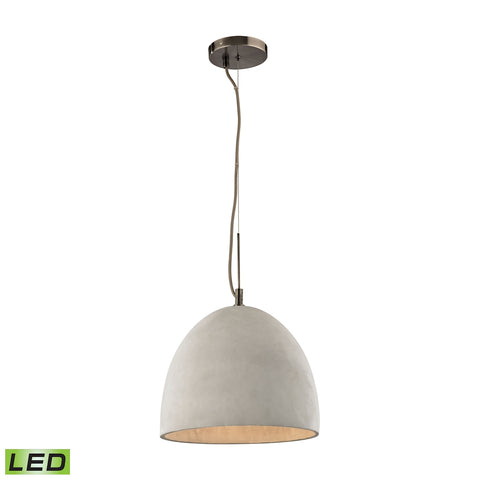 Urban Form 1 Light LED Pendant In Black Nickel