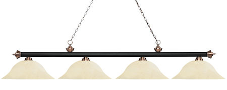 Z-Lite Riviera 4 Light Island/Billiard Light 200-4MB+AC-GM16