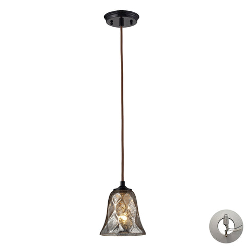 Darien 1 Light Pendant In Oiled Bronze - Includes Recessed Lighting Kit