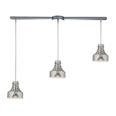 Danica 3 Light Pendant In Polished Chrome
