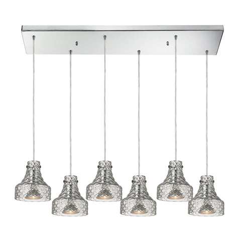 Danica 6 Light Pendant In Polished Chrome
