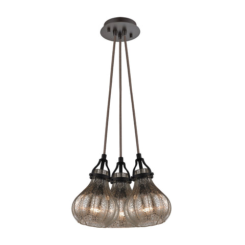 Danica 3 Light Pendant In Oil Rubbed Bronze