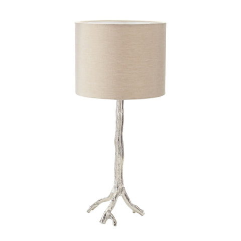 Tree Branch Table Lamp in Nickel
