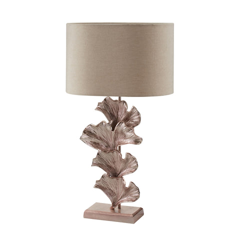 Ginkgo Leaf Table Lamp in Rose Gold