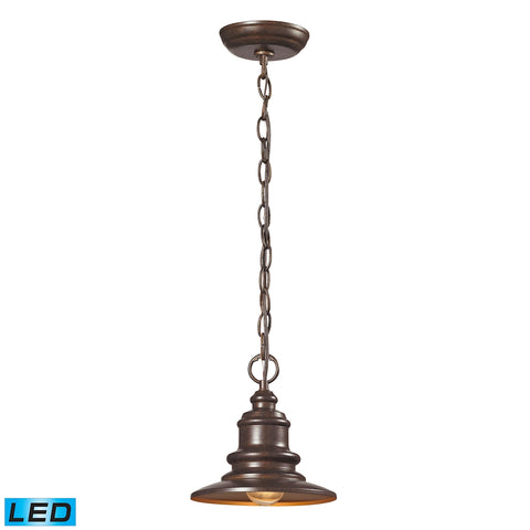 Marina 1 Light Outdoor LED Pendent In Hazelnut Bronze