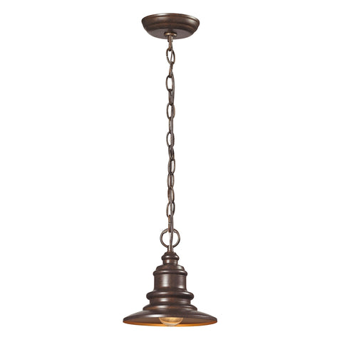 Marina 1 Light Outdoor Pendent In Hazelnut Bronze