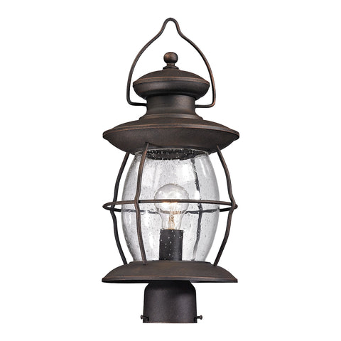 Village Lantern 1 Light Outdoor Post Light In Weathered Charcoal