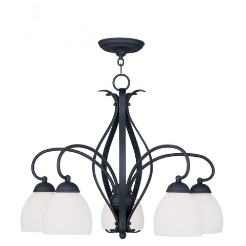 Livex Lighting Brookside 5 Light Black Chandelier