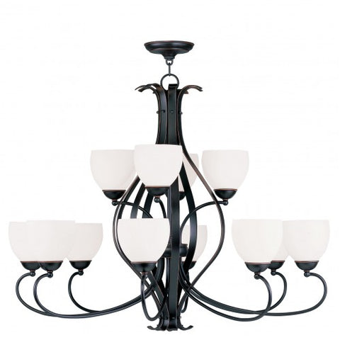 Livex Lighting Brookside 12 Light Olde Bronze Chandelier